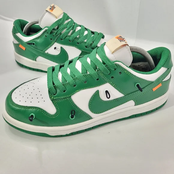 NIKE OFF WHITE X DUNK LOW MEN'S SHOE 8.5 PINE GREEN CT0856-100